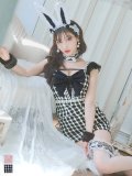 【即日発送】【ハロウィン】 ツイードバニーミニワンピ 【コスプレ5点セット】【S-Lサイズ/2カラー】[YMT]