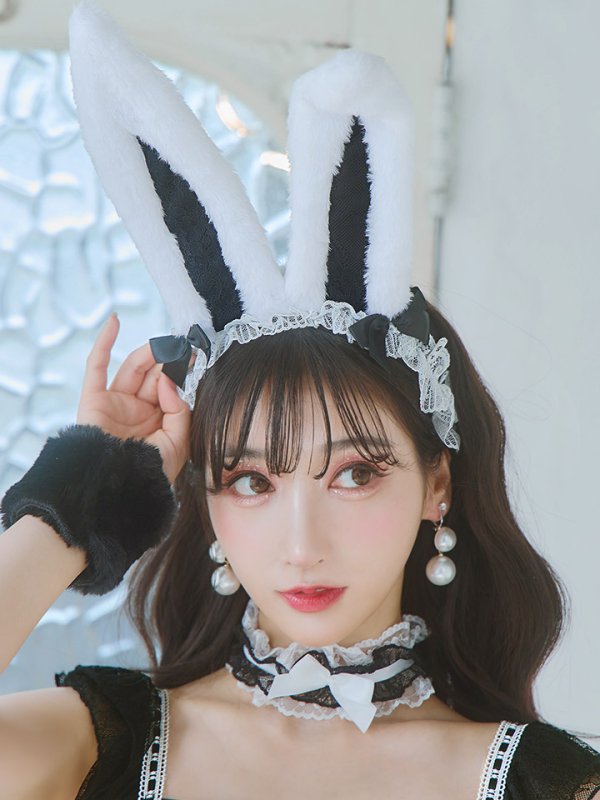 画像11: 【SALE!!】【即日発送】【ハロウィン】 ツイードバニーミニワンピ 【コスプレ5点セット】【S-Lサイズ/2カラー】[OF04]