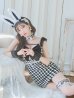 画像12: 【即日発送】【ハロウィン】 ツイードバニーミニワンピ 【コスプレ5点セット】【S-Lサイズ/2カラー】[HC02]