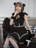 【即日発送】【ハロウィン】 レースアップブラックキャット 【コスプレ4点セット】【S-Lサイズ/1カラー】[YMT]