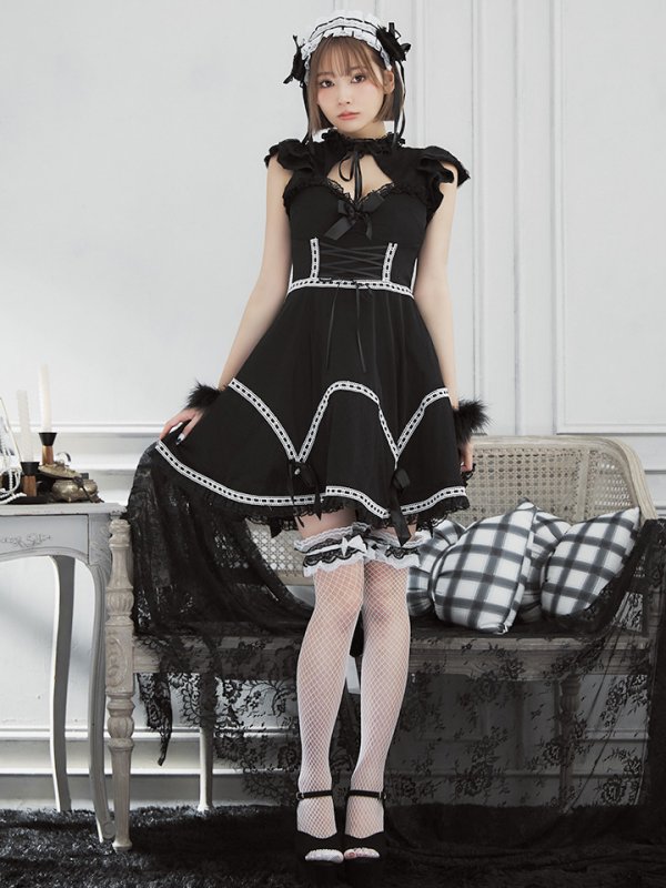 画像3: 【SALE!!】【即日発送】【ハロウィン】 レースアップブラックキャット 【コスプレ4点セット】【S-Lサイズ/1カラー】[HC03]