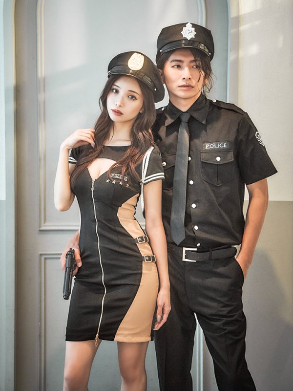 画像5: 【SALE!!】【即日発送】【ハロウィン】 ポリスコスプレ【コスプレ2点セット】【コスプレ5点セット】【XS-XLサイズ/1カラー】【M-XLサイズ/1カラー】[OF01-Bg/OF01-Bsv]