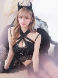 【即日発送】【ハロウィン】 ホルターネックデビルセットアップ 【コスプレ6点セット】【S-Mサイズ/1カラー】[YMT-H]