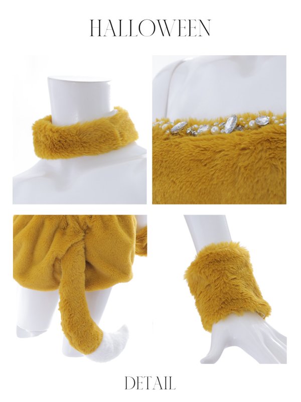 画像18: 【SALE!!】【即日発送】【ハロウィン】もこもこキツネ 【コスプレ6点セット】【Fサイズ/1カラー】[OF01]