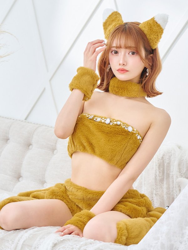 画像7: 【SALE!!】【即日発送】【ハロウィン】もこもこキツネ 【コスプレ6点セット】【Fサイズ/1カラー】[OF01]