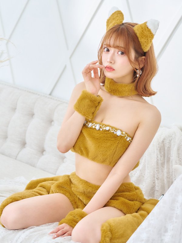 画像8: 【SALE!!】【即日発送】【ハロウィン】もこもこキツネ 【コスプレ6点セット】【Fサイズ/1カラー】[OF01]