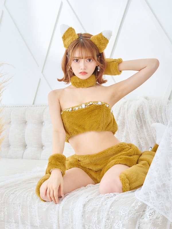 画像12: 【SALE!!】【即日発送】【ハロウィン】もこもこキツネ 【コスプレ6点セット】【Fサイズ/1カラー】[OF01]