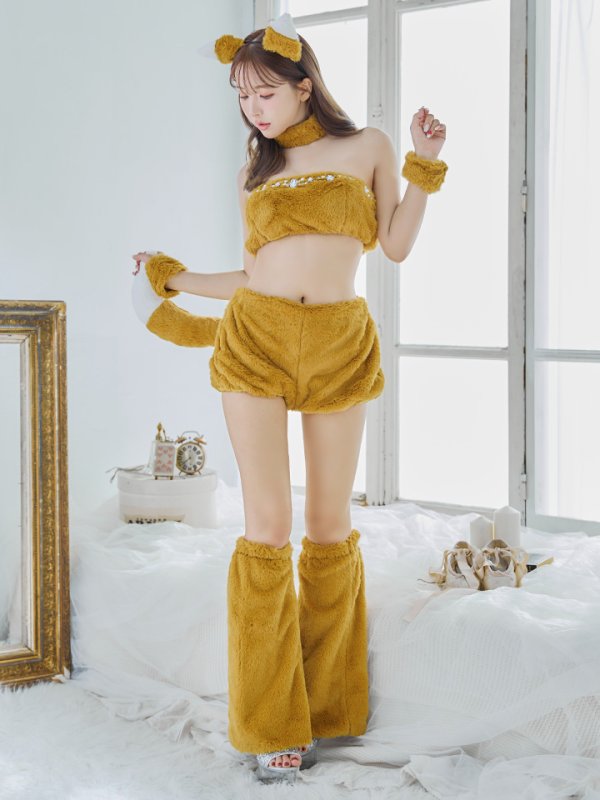 画像5: 【SALE!!】【即日発送】【ハロウィン】もこもこキツネ 【コスプレ6点セット】【Fサイズ/1カラー】[OF01]