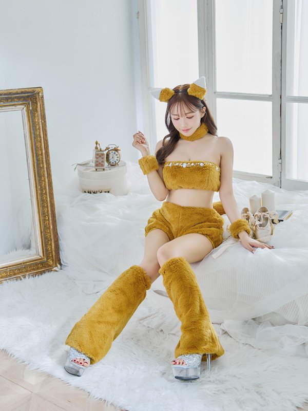 画像6: 【SALE!!】【即日発送】【ハロウィン】もこもこキツネ 【コスプレ6点セット】【Fサイズ/1カラー】[OF01]