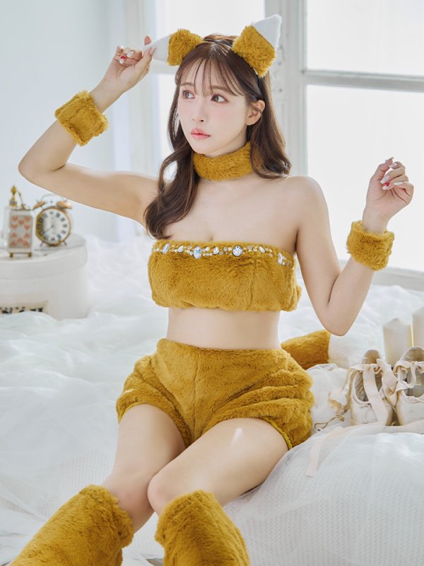 画像9: 【SALE!!】【即日発送】【ハロウィン】もこもこキツネ 【コスプレ6点セット】【Fサイズ/1カラー】[OF01]