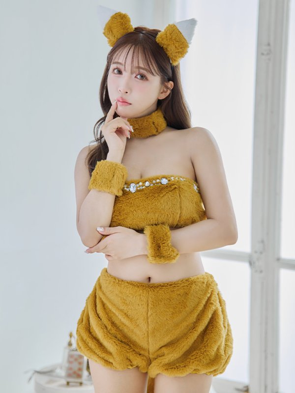 画像14: 【SALE!!】【即日発送】【ハロウィン】もこもこキツネ 【コスプレ6点セット】【Fサイズ/1カラー】[OF01]