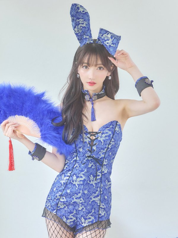 画像4: 【即日発送】【ハロウィン】チャイナバニーガール 【コスプレ6点セット】【XS-Mサイズ/3カラー】(SE01YN)[HC03]