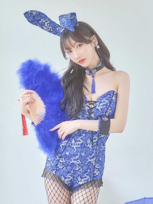 画像6: 【即日発送】【ハロウィン】チャイナバニーガール 【コスプレ6点セット】【XS-Mサイズ/3カラー】(SE01YN)[HC03]