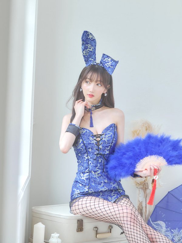 画像7: 【即日発送】【ハロウィン】チャイナバニーガール 【コスプレ6点セット】【XS-Mサイズ/3カラー】(SE01YN)[HC03]