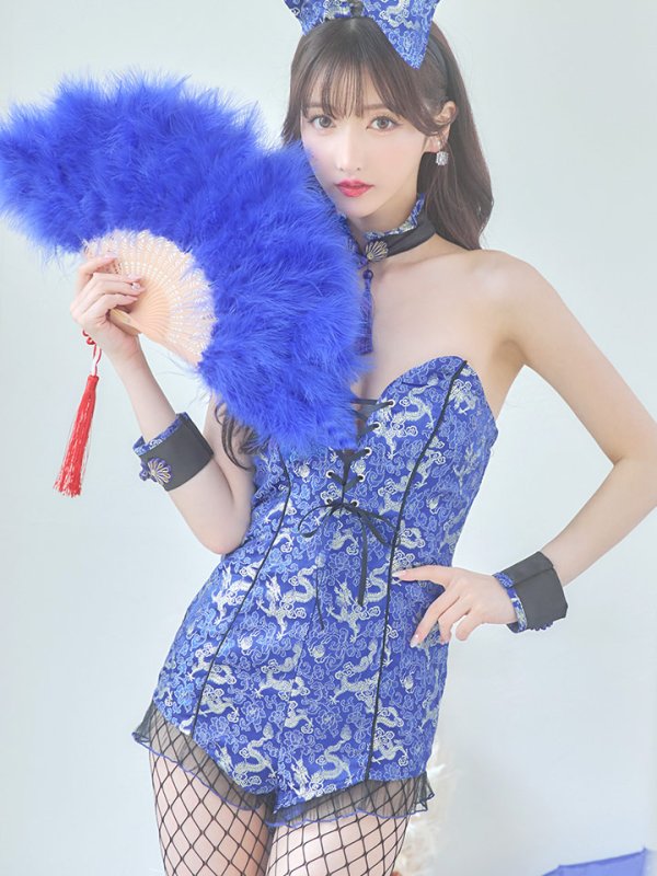 画像8: 【即日発送】【ハロウィン】チャイナバニーガール 【コスプレ6点セット】【XS-Mサイズ/3カラー】(SE01YN)[HC03]