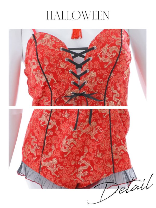 画像25: 【即日発送】【ハロウィン】チャイナバニーガール 【コスプレ6点セット】【XS-Mサイズ/3カラー】(SE01YN)[OF01]