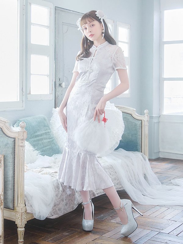 画像5: 【SALE!!】【即日発送】【ハロウィン】 マーメイドレースチャイナ 【コスプレ2点セット】【S-Lサイズ/3カラー】(SE01YN-W)[OF01]