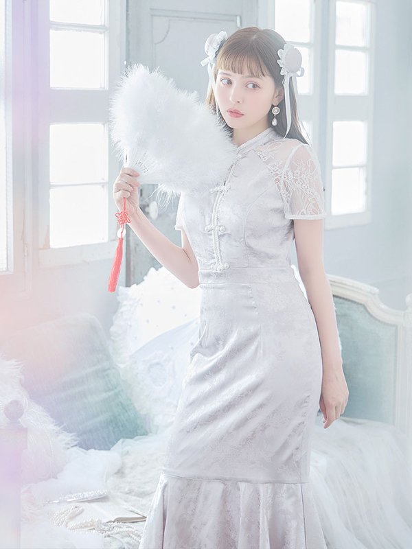 画像14: 【SALE!!】【即日発送】【ハロウィン】 マーメイドレースチャイナ 【コスプレ2点セット】【S-Lサイズ/3カラー】(SE01YN-W)[OF01]