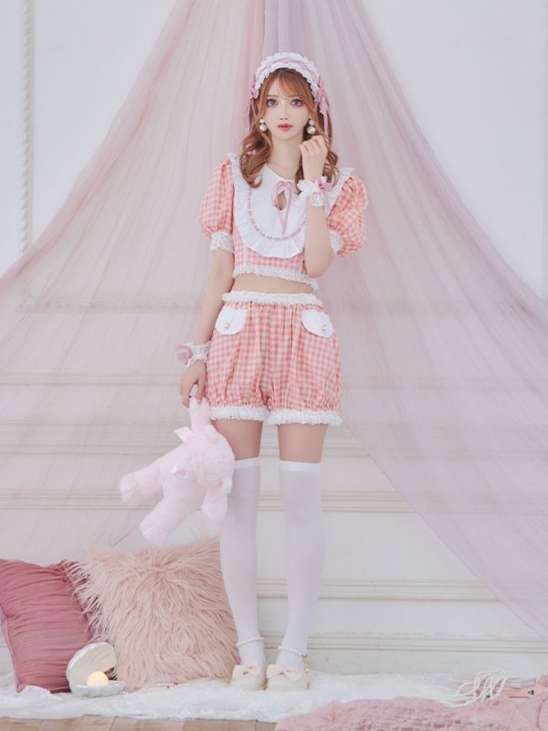 画像5: 【SALE!!】【即日発送】【ハロウィン】 ギンガムロリータベビー 【コスプレ5点セット】【S-Mサイズ/1カラー】[OF01]