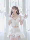 【ハロウィン】セクシー天使セットアップ【コスプレ7点セット】【XS-Lサイズ/1カラー】[YMT-H]