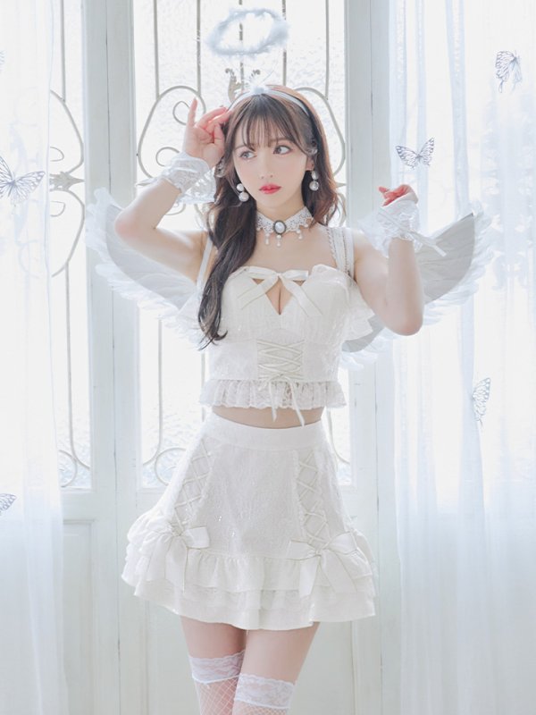 画像4: 【ハロウィン】セクシー天使セットアップ【コスプレ7点セット】【XS-Lサイズ/1カラー】[HC03-H]