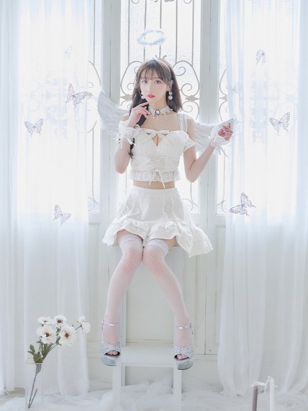 画像6: 【ハロウィン】セクシー天使セットアップ【コスプレ7点セット】【XS-Lサイズ/1カラー】[HC03-H]