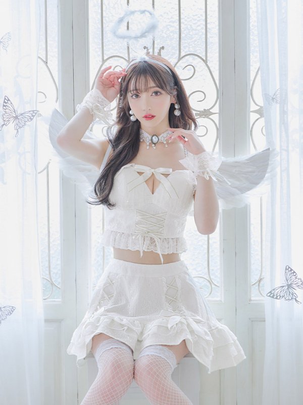 画像8: 【ハロウィン】セクシー天使セットアップ【コスプレ7点セット】【XS-Lサイズ/1カラー】[HC03-H]