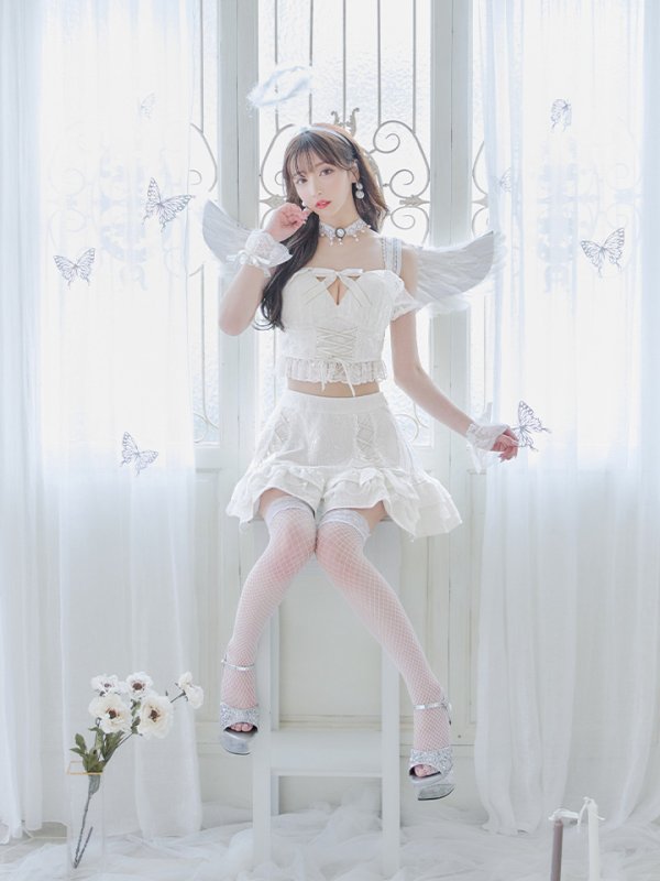 画像9: 【ハロウィン】セクシー天使セットアップ【コスプレ7点セット】【XS-Lサイズ/1カラー】[HC03-H]