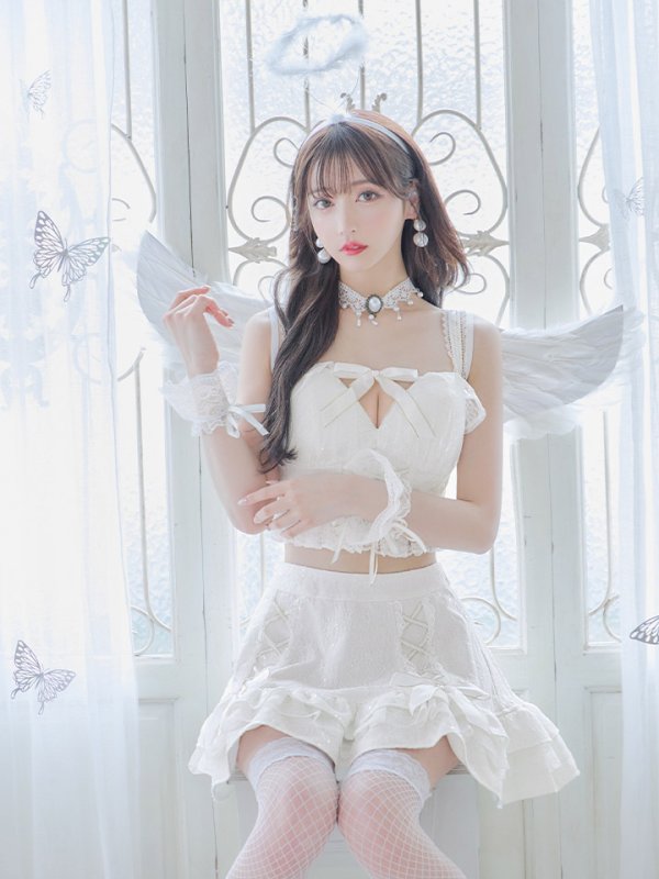 画像11: 【ハロウィン】セクシー天使セットアップ【コスプレ7点セット】【XS-Lサイズ/1カラー】[HC03-H]