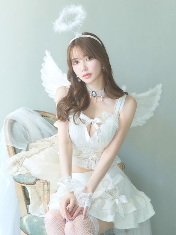 画像3: 【ハロウィン】セクシー天使セットアップ【コスプレ7点セット】【XS-Lサイズ/1カラー】[OF04-H]