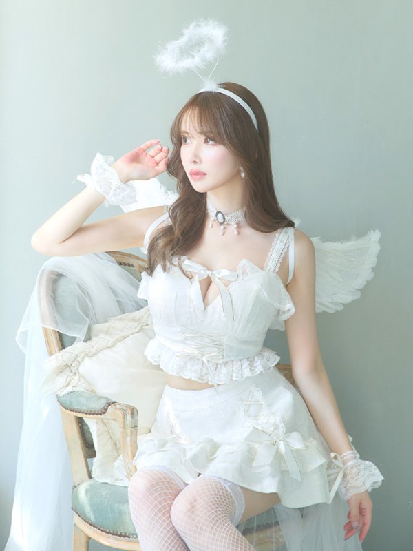 画像9: 【ハロウィン】セクシー天使セットアップ【コスプレ7点セット】【XS-Lサイズ/1カラー】[OF04-H]