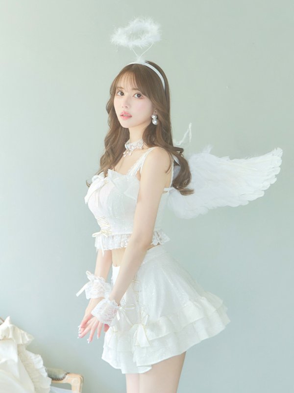 画像11: 【ハロウィン】セクシー天使セットアップ【コスプレ7点セット】【XS-Lサイズ/1カラー】[OF04-H]