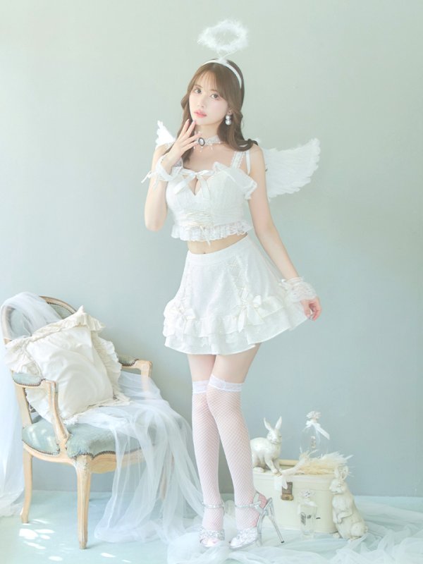 画像14: 【ハロウィン】セクシー天使セットアップ【コスプレ7点セット】【XS-Lサイズ/1カラー】[OF04-H]