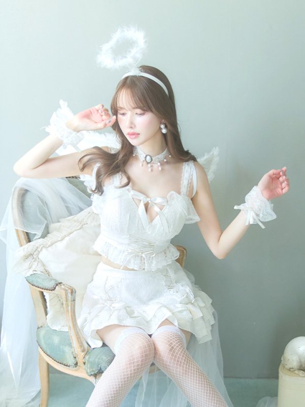 画像15: 【ハロウィン】セクシー天使セットアップ【コスプレ7点セット】【XS-Lサイズ/1カラー】[OF04-H]