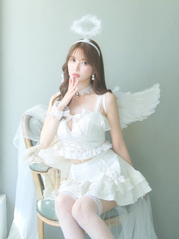 画像16: 【ハロウィン】セクシー天使セットアップ【コスプレ7点セット】【XS-Lサイズ/1カラー】[OF04-H]