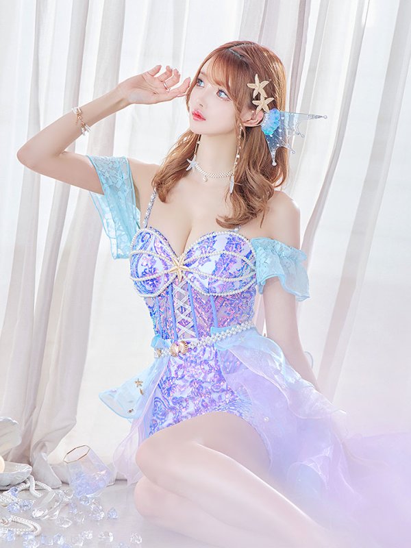 画像8: 【即日発送】【ハロウィン】【桜咲乃愛ちゃんコラボ】 2wayマーメイド 【コスプレ7点セット】【S-Mサイズ/1カラー】[OF01]