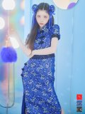【即日発送】【ハロウィン】 緩苺ちゃん着用 パフスリーブチャイナドレス【コスプレ2点セット】【S-XLサイズ/3カラー】(SE01YN)[YMT]