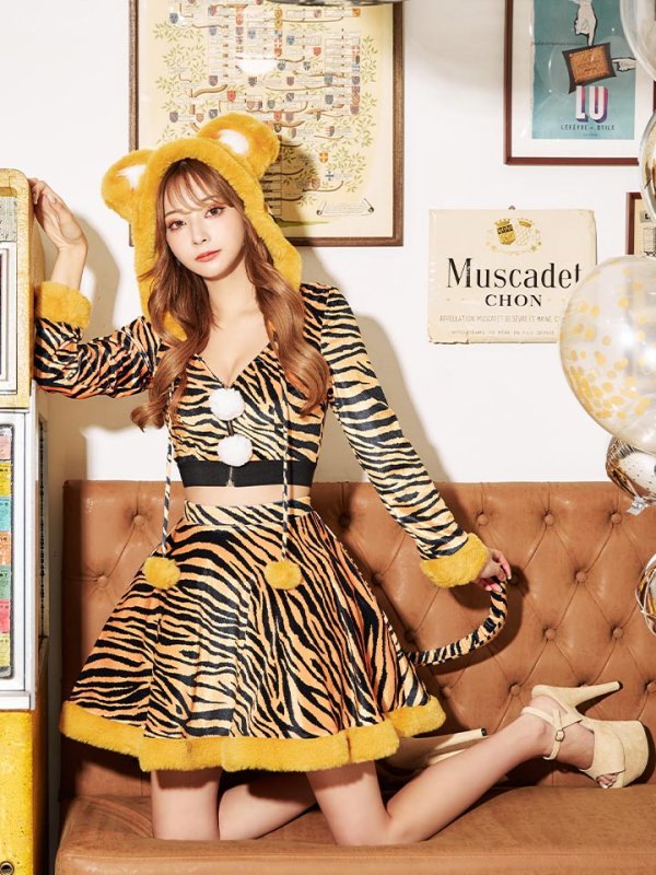 画像11: 【SALE!!】【即日発送】【ハロウィン】 タイガーセットアップ 【コスプレ3点セット】【S-Mサイズ/1カラー】[HC03]