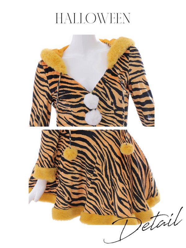 画像19: 【SALE!!】【即日発送】【ハロウィン】 タイガーセットアップ 【コスプレ3点セット】【S-Mサイズ/1カラー】[HC03]