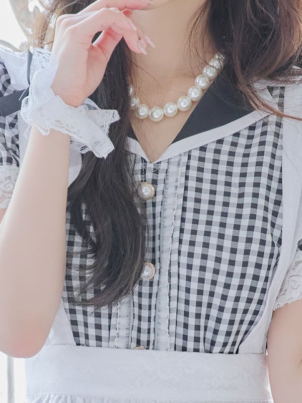 画像15: 【ハロウィン】 ギンガムチェック猫メイド【コスプレ5点セット】【S-Mサイズ/3カラー】[HC03]