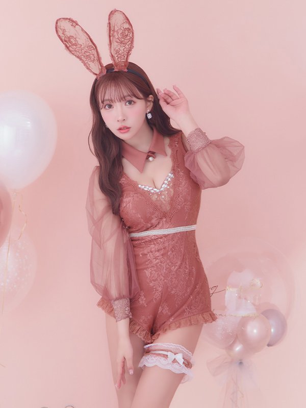 画像16: 【ハロウィン】 レースバニーオールインワン 【コスプレ5点セット】【S-Lサイズ/3カラー】[OF04]