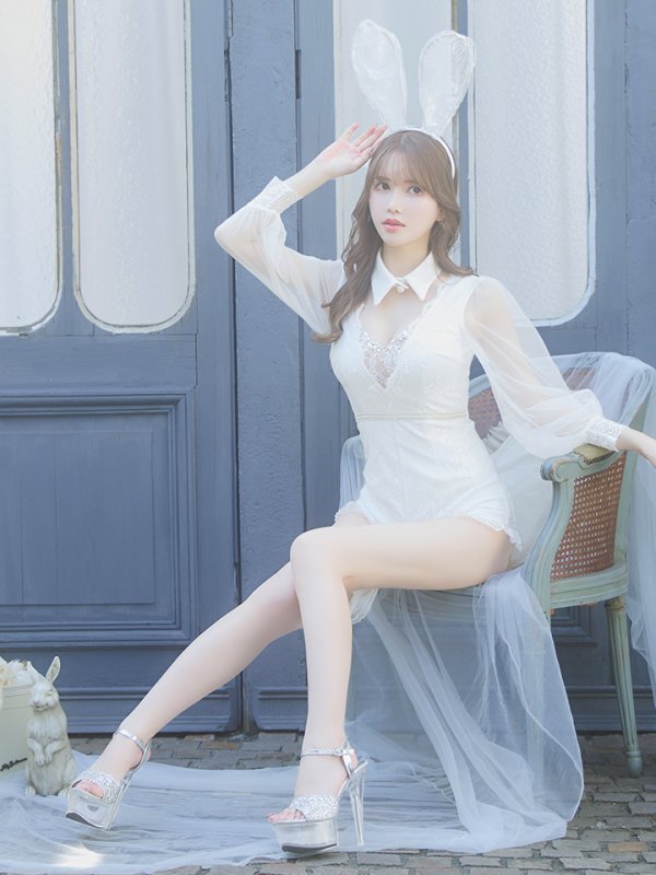 画像6: 【ハロウィン】 レースバニーオールインワン 【コスプレ5点セット】【S-Lサイズ/3カラー】[HC03]