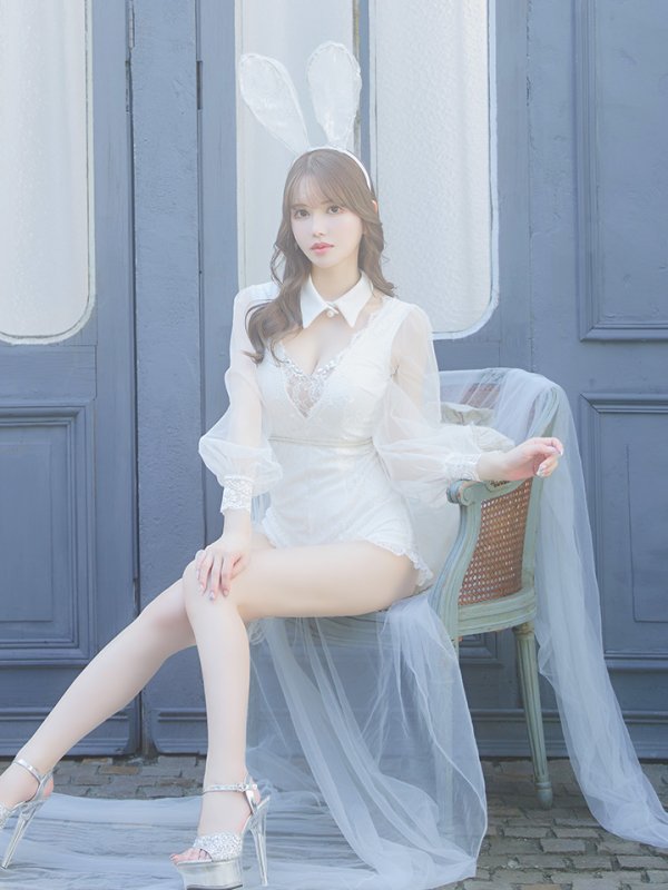 画像7: 【ハロウィン】 レースバニーオールインワン 【コスプレ5点セット】【S-Lサイズ/3カラー】[HC03]