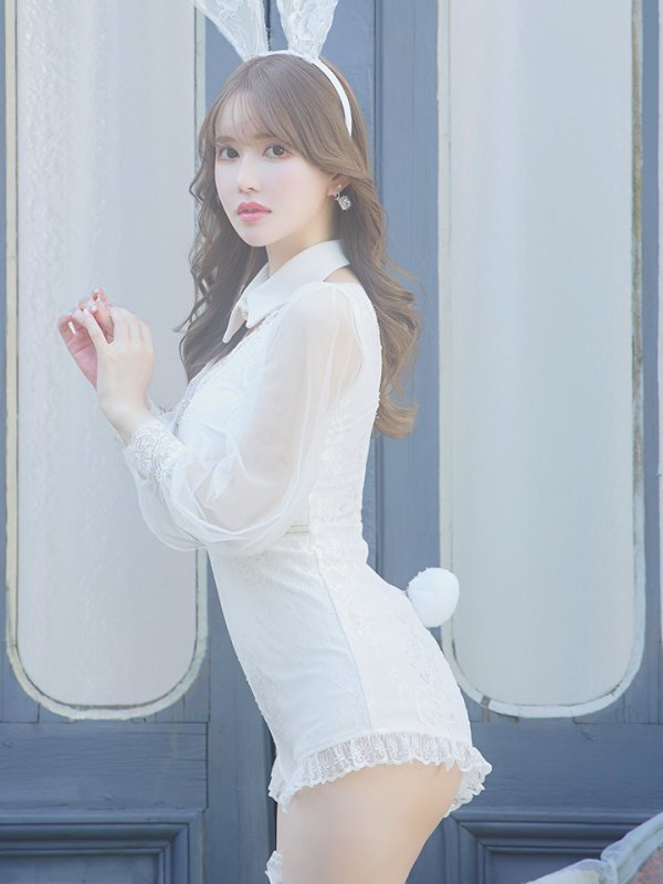 画像12: 【ハロウィン】 レースバニーオールインワン 【コスプレ5点セット】【S-Lサイズ/3カラー】[HC03]