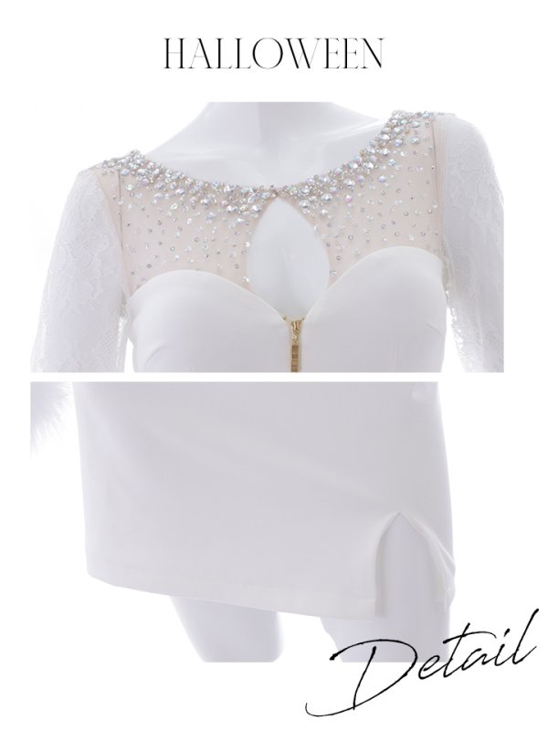 画像40: 【SALE!!】【即日発送】【ハロウィン】 ビジューバニーワンピース 【コスプレ4点セット】【S-Lサイズ/2カラー】[OF01]