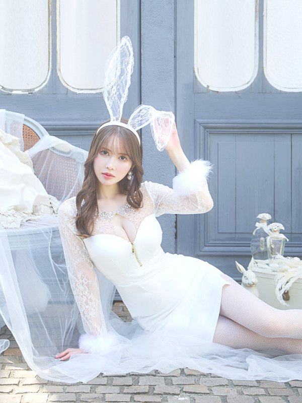 画像14: 【SALE!!】【即日発送】【ハロウィン】 ビジューバニーワンピース 【コスプレ4点セット】【S-Lサイズ/2カラー】[OF01]