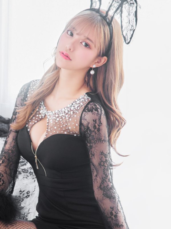 画像24: 【SALE!!】【即日発送】【ハロウィン】 ビジューバニーワンピース 【コスプレ4点セット】【S-Lサイズ/2カラー】[OF01]