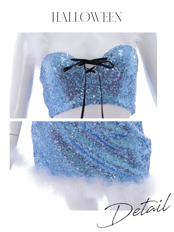 画像33: 【SALE!!】【即日発送】【ハロウィン】スパンコールセットアップバニー 【コスプレ6点セット】【S-Mサイズ/3カラー】[OF01]