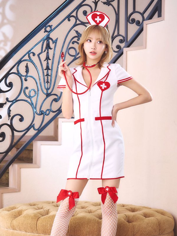 画像11: 【ハロウィン】 ジップナース 【コスプレ4点セット】【S-Mサイズ/1カラー】(CH01)[OF03]