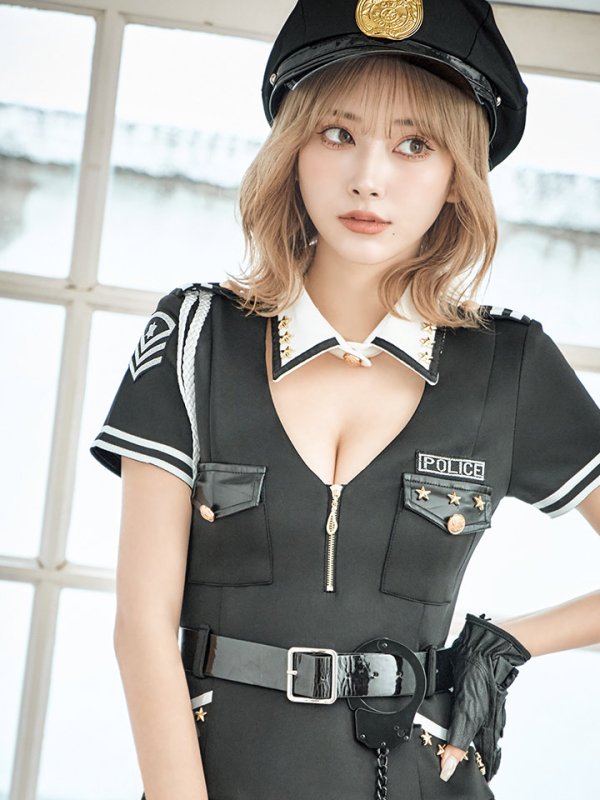 画像16: 【即日発送】【ハロウィン】ポリスフレアワンピース【コスプレ5点セット】【S-XLサイズ】(HC206-SV)[OF04-Bg]